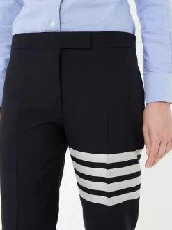 Wollhose Marineblau/Weiß