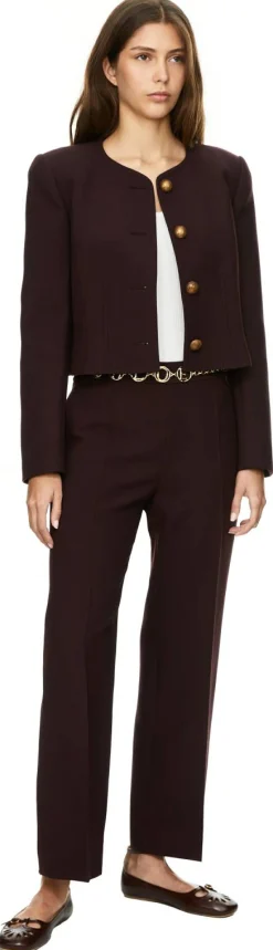 Wollhose mit Bügelfalten Violett