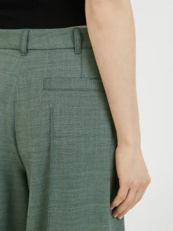 Wollhose mit fixierter Bügelfalte Grün