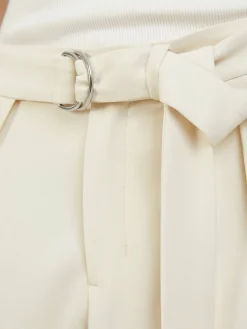 Wollhose mit Gürtel Crème
