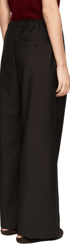 Wollhose mit Kordelzug Dunkelbraun