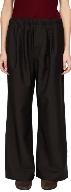 Wollhose mit Kordelzug Dunkelbraun