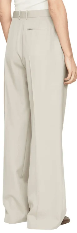 Wollhose 'Virgil' mit Bundfalten Beige
