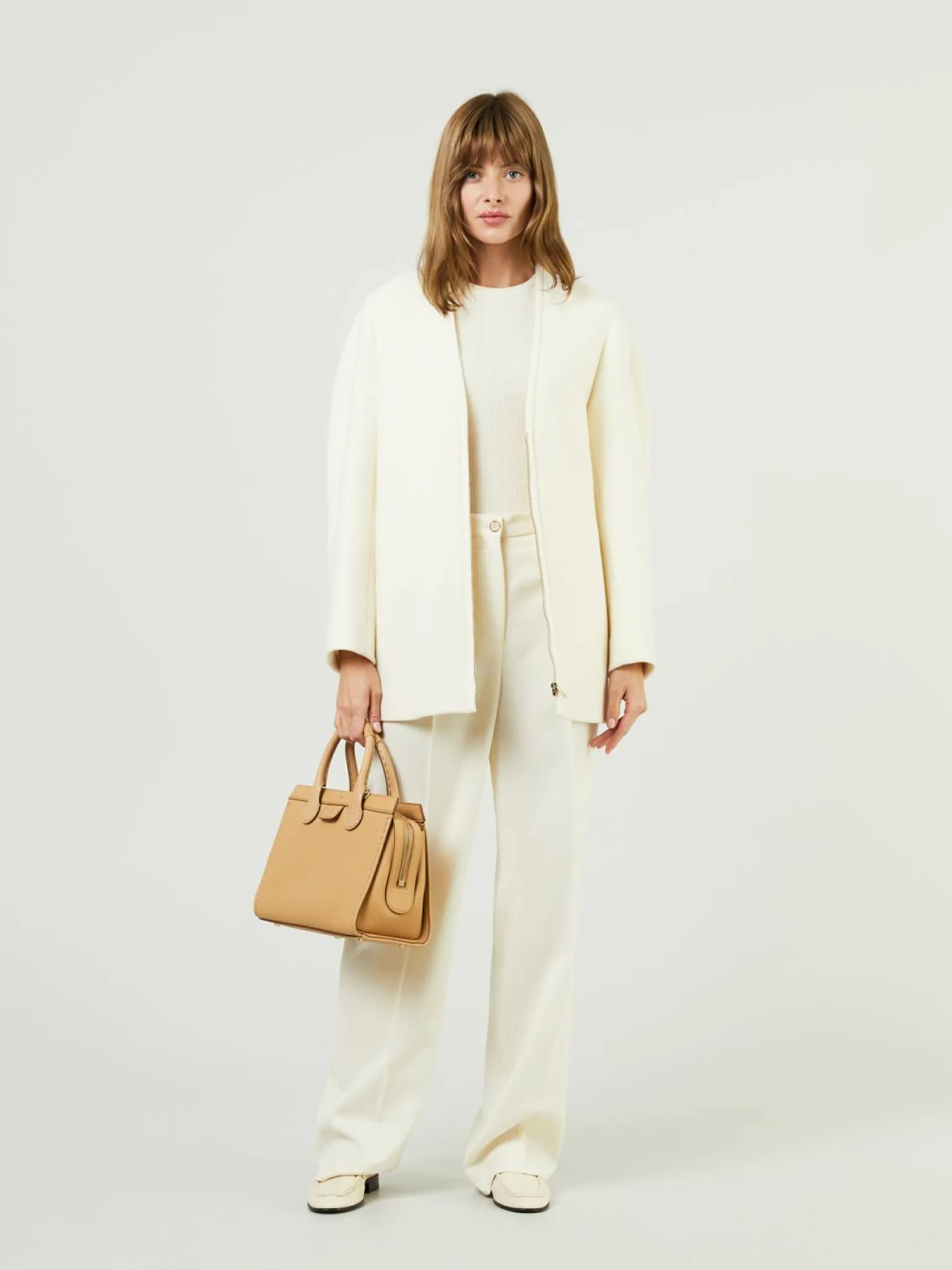 Wolljacke Crème