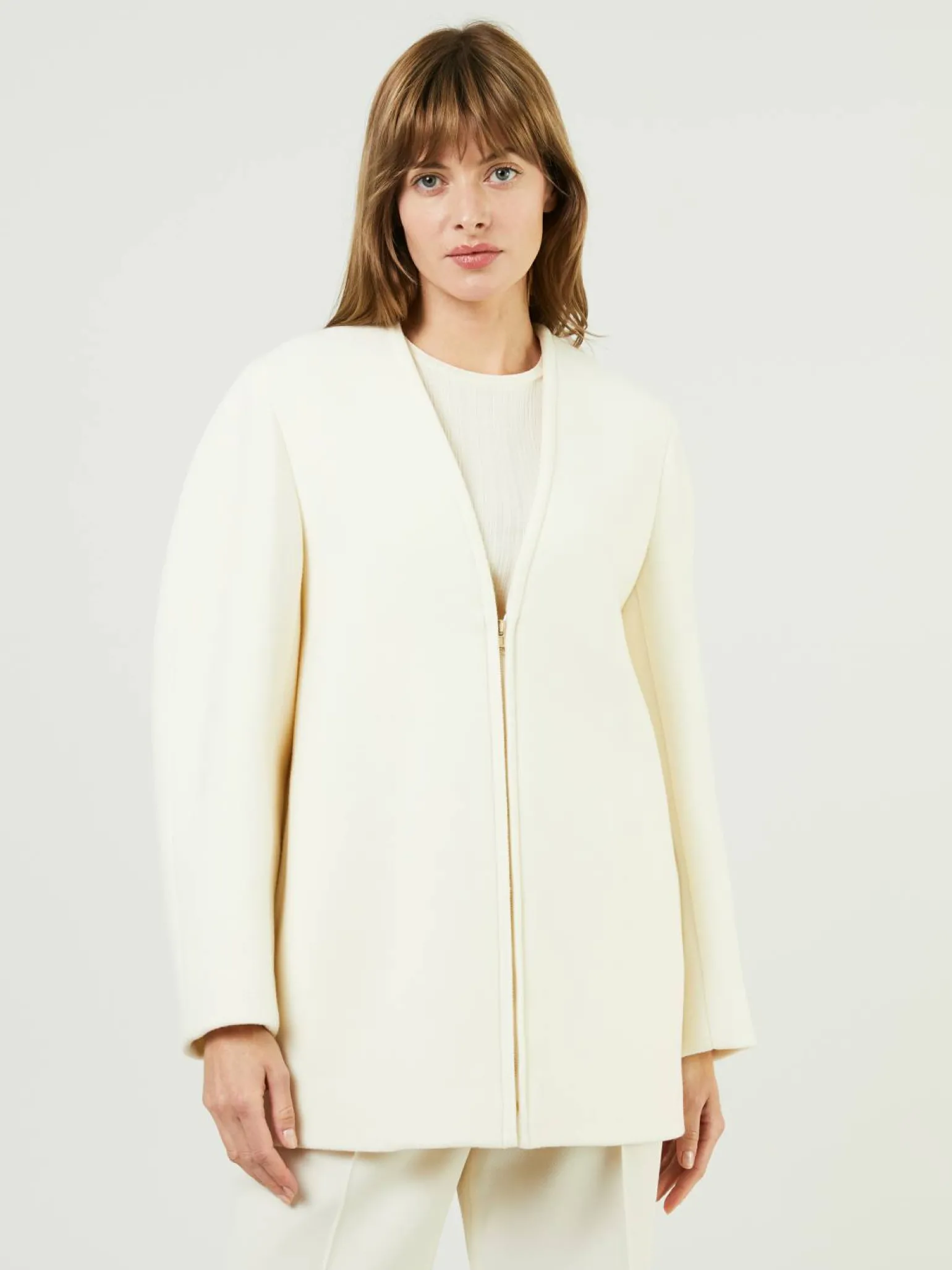 Wolljacke Crème