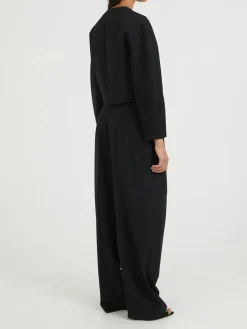 Wolljacke mit Kokonärmel Schwarz