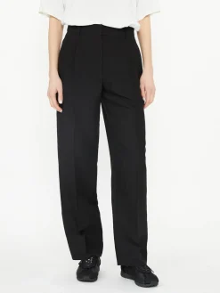 Woll-Leinenhose 'Lilas Pant' Schwarz