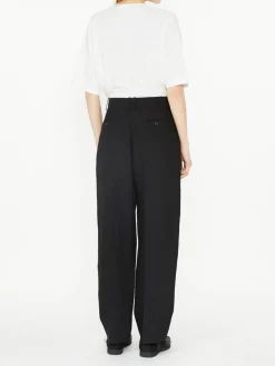 Woll-Leinenhose 'Lilas Pant' Schwarz