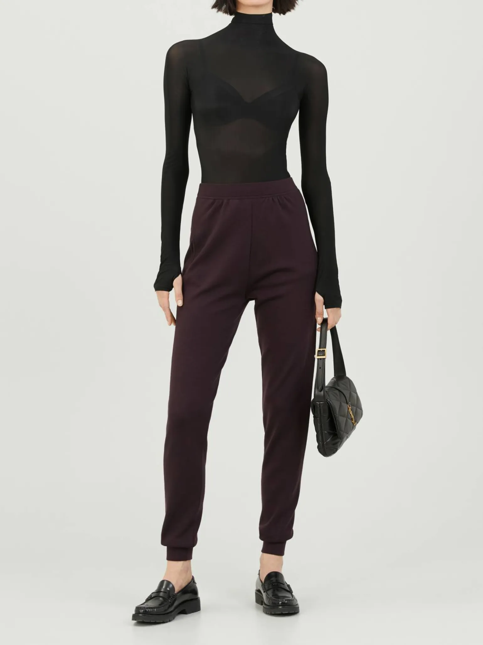 Woll-Loungepants Violett