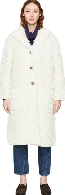 Wollmantel 'Gudny' Off White