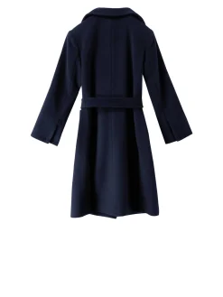 Wollmantel Marineblau