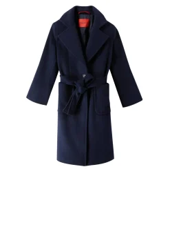 Wollmantel Marineblau