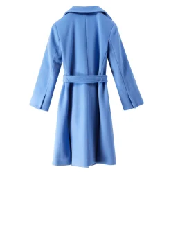 Wollmantel Mittelblau