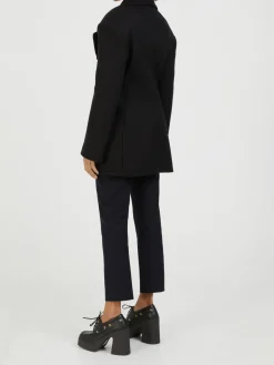Wollmantel 'Peacoat' Schwarz