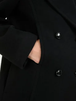 Wollmantel Schwarz