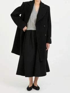 Wollmantel Schwarz