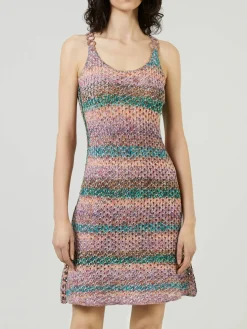 Woll-Minikleid Violett/Multi