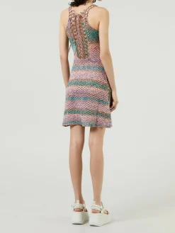 Woll-Minikleid Violett/Multi