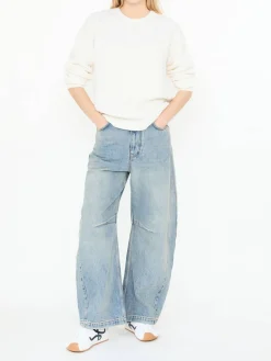 Wollpullover mit Anagram Crème