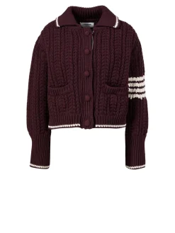 Wollstrickjacke Bordeaux
