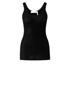 Woll-Tanktop Schwarz