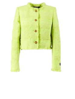 Woll-Tweedjacke Grün