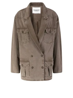 Workwear-Jacke 'Nevala' aus Leinen Braun