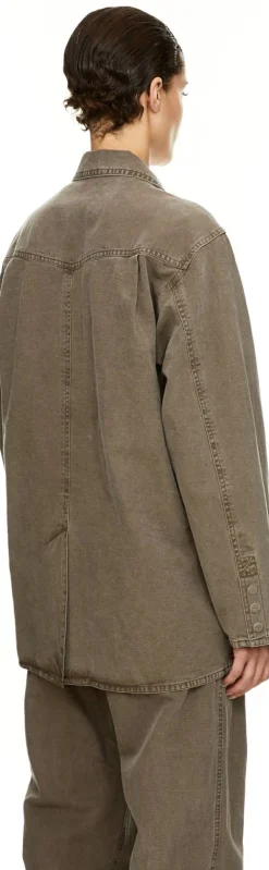 Workwear-Jacke 'Nevala' aus Leinen Braun