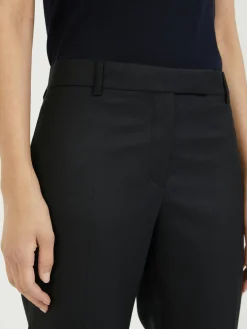 Zigarettenhose mit niedrigem Bund Schwarz