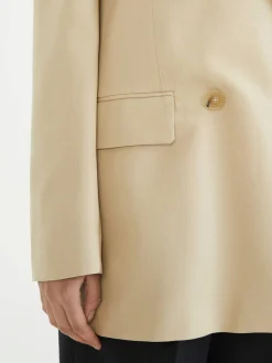 Zweireihiger Blazer Sand