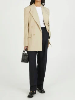 Zweireihiger Blazer Sand