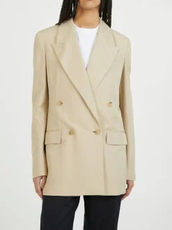 Zweireihiger Blazer Sand