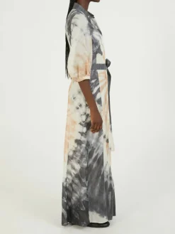 Zweiteiliges Cashmere-Seiden-Kleid 'Daisy' Braun
