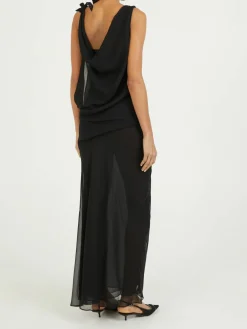 Abendkleid aus Seide Schwarz
