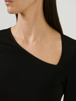 Abendkleid mit seitlichen Schlitz Schwarz