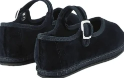 Ballerina 'Mary Jane' aus Samt Marineblau