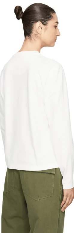 3er-Pack Langarmshirt aus Baumwolle Weiß