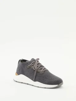 Sneaker aus Baumwollstrick Anthrazit