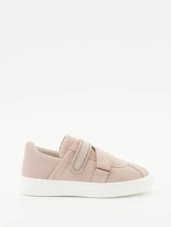 Sneaker aus Veloursleder Altrosa